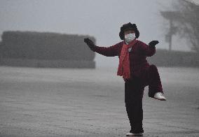 A Fog-shrouded Street in Fuyang