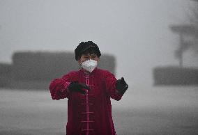 A Fog-shrouded Street in Fuyang