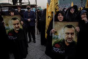 Funeral Of Senior Guards Adviser - Tehran