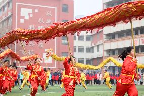 A Traditional Dragon Dance in Hefei