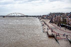High Water In Nijmegen, The Netherlands.