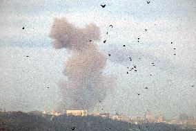 the massive Russian missile attack on Friday morning, Kyiv.