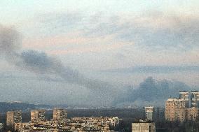 the massive Russian missile attack on Friday morning, Kyiv.