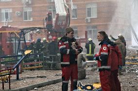 Aftermath of Russian missile attack in Odesa