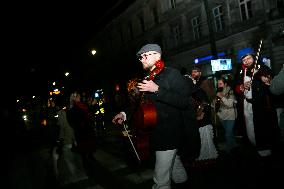 Traditional Carol Procession In Krakow