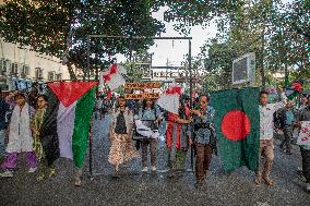 Protest Against Israeli Attacks On Gaza In Bangladesh