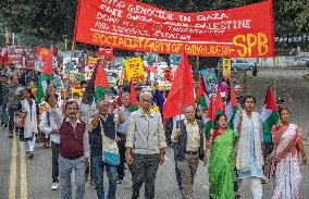 Protest Against Israeli Attacks On Gaza In Bangladesh