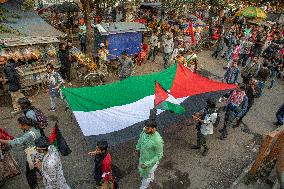 Protest Against Israeli Attacks On Gaza In Bangladesh