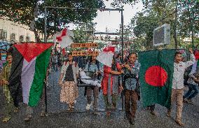 Protest Against Israeli Attacks On Gaza In Bangladesh