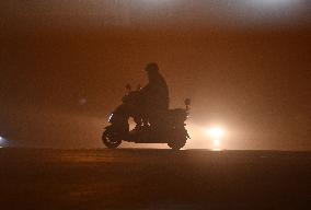 A Foggy Street in Fuyang