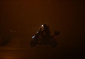 A Foggy Street in Fuyang