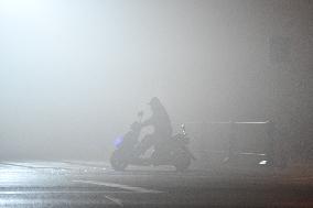 A Foggy Street in Fuyang