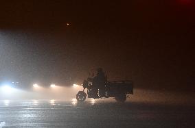 A Foggy Street in Fuyang