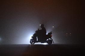 A Foggy Street in Fuyang