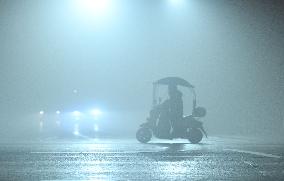 A Foggy Street in Fuyang