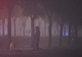 A Foggy Street in Fuyang