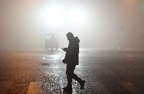 A Foggy Street in Fuyang