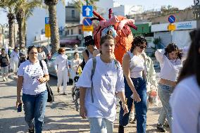 A Display For Peace In Jaffa - Israel