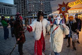 Theatrical Performance Of Malanka In Kyiv, On The Eve Of The New Year Holidays