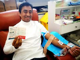 CHINA-TIANJIN-NEPALESE STUDENT-BLOOD DONATION (CN)