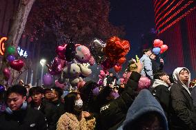 People Gather To Welcome The New Year in Nanjing