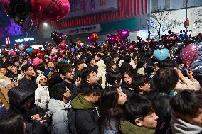 People Gather To Welcome The New Year in Nanjing