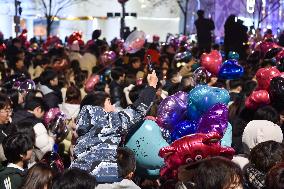 People Gather To Welcome The New Year in Nanjing