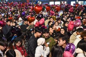 People Gather To Welcome The New Year in Nanjing