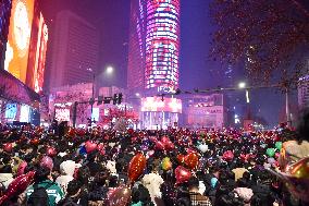 People Gather To Welcome The New Year in Nanjing