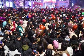 People Gather To Welcome The New Year in Nanjing