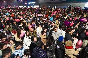 People Gather To Welcome The New Year in Nanjing