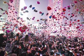 People Gather To Welcome The New Year in Nanjing