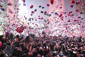 People Gather To Welcome The New Year in Nanjing