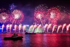 CHINA-HONG KONG-NEW YEAR-FIREWORKS (CN)