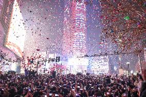 People Gather To Welcome The New Year in Nanjing