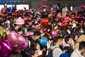People Gather To Welcome The New Year in Nanjing