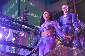 Megan Thee Stallion Performs In Times Square For New Year's Eve 2024