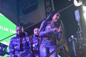 Megan Thee Stallion Performs In Times Square For New Year's Eve 2024