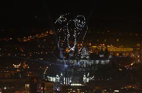 Barcelona Welcomes 2024 With Fireworks And Drones