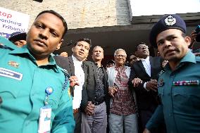 Bangladeshi Nobel laureate Muhammad Yunus appears at Dhaka court