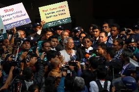 Nobel Peace Laureate Dr Muhammad Yunus Arrive At Labour Court In Dhaka