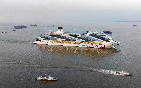 First Chinese-made Large Cruise Ship Adora Cruises Maiden Voyage