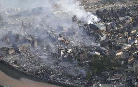 Aftermath of strong quake in central Japan