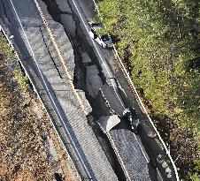 Aftermath of strong quake in central Japan