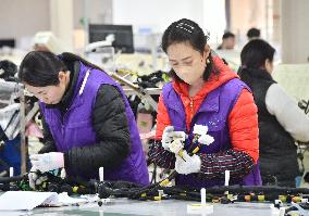 A Car Wiring Harness Production Line in Handan