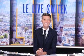 Maxime Switek Presents Le Live Switek On BFMTV Channel - Paris