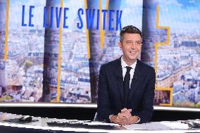 Maxime Switek Presents Le Live Switek On BFMTV Channel - Paris