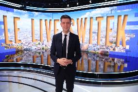 Maxime Switek Presents Le Live Switek On BFMTV Channel - Paris