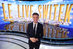 Maxime Switek Presents Le Live Switek On BFMTV Channel - Paris