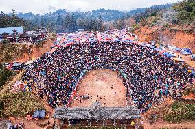 Bullfight in Congjiang